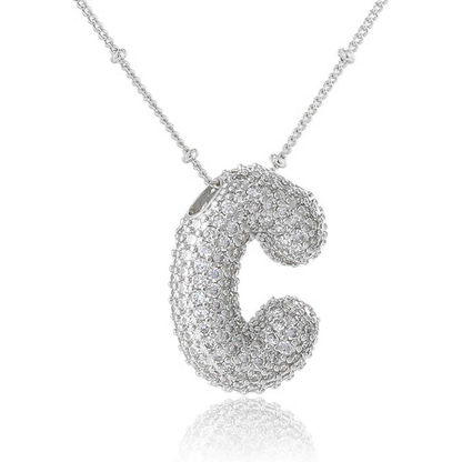 Bubble Initial Necklace