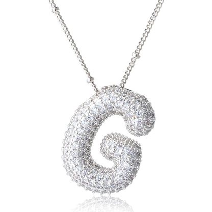 Bubble Initial Necklace