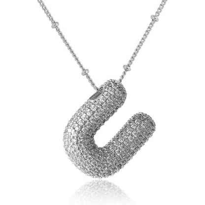 Bubble Initial Necklace