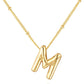 Glossy Bubble Initial Necklace