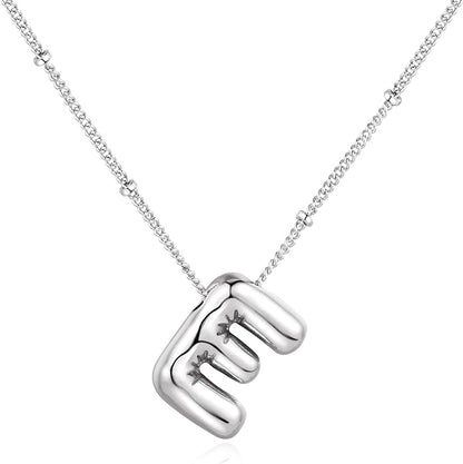 Glossy Bubble Initial Necklace