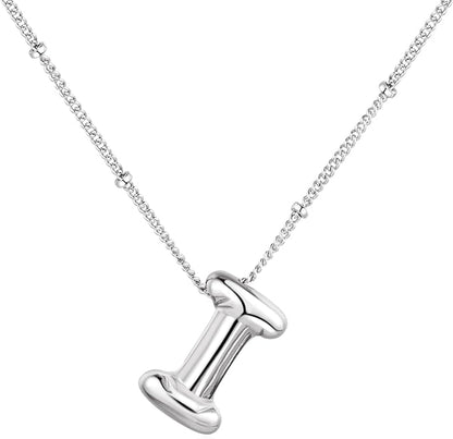 Glossy Bubble Initial Necklace