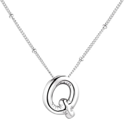 Glossy Bubble Initial Necklace